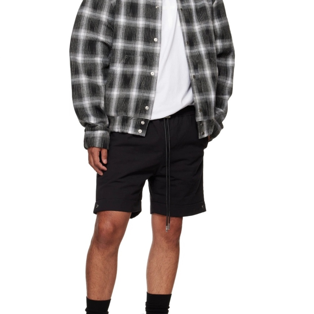 NWT RtA Men’s Black Clyde Cotton Elastic Waistband XS Drawstring Shorts Pockets